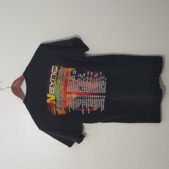 VINTAGE SLIGHTLY USED NSYNC NO STRINGS ATTACHED CONCERT TSHIRT 2000 SIZE S - Picture 7 of 9